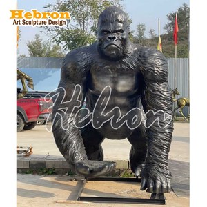 Estatua de Gorila de Fibra de Vidrio para Exteriores, Rey de los Monos, Tamaño Real, Escultura de <span class=keywords><strong>King</strong></span> <span class=keywords><strong>Kong</strong></span> - Product Image 2