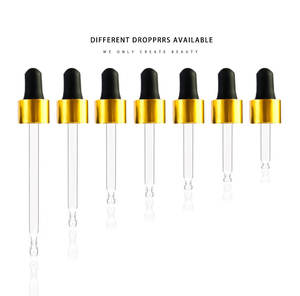 투명 10ml 15ml 30ml 100ml 에센셜 오일 디스펜서 병 헤어 오일 점안제 팩 100pcs 최소 주문 골드 스포이드 - Product Image 3