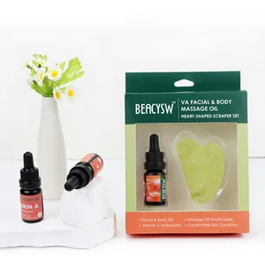 Va Retinol Firming Anti-wrinkle Massage Soothing Face Body Tummy Massage Oil And Scraper Kit