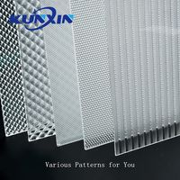 Kunxin Personnalisé 1220x2440mm 1.5mm 2mm 2.5mm Anti-éblouissement UGR Led Lumière Linéaire Diffuseur Feuille
