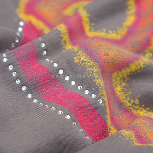 Sweat à capuche zippé épais pour homme avec motif personnalisé, en coton de haute qualité, délavé à l'acide et orné de strass - Product Image 5