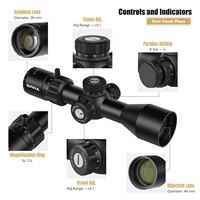 3-12x44 FFP Illuminé Réticule OEM FMC Chasse LPVO Télescope Tactique
