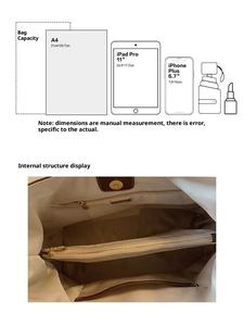 南丰全配时尚秋季几何链条防水<span class=keywords><strong>PU</strong></span>衬里涤纶纽扣单手提袋工作肩2025新款 - Product Image 5