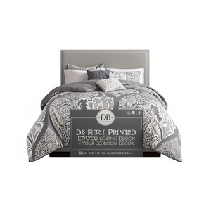 Ensemble de housse de couette imprimée DB 6 pièces, design classique, décoration de chambre à coucher - Product Image 1