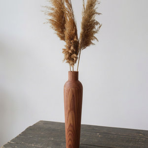 Vase à fleurs en bois rustique pas cher pour fleurs artificielles, centres de table et décoration élégante pour la maison - Product Image 1