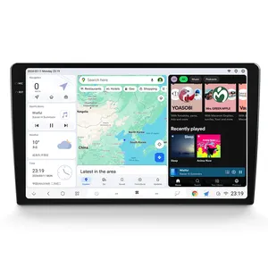 QLED Unit kepala Audio mobil, <span class=keywords><strong>Android</strong></span> 14 inci 9/10 inci Universal GPS Navigator 8 + 128G 1280*720 Amplifier DSP CarPlay dasbor - Product Image 1