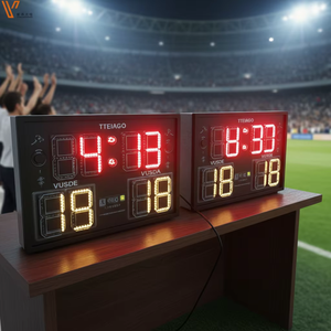 <span class=keywords><strong>Tabellone</strong></span> <span class=keywords><strong>Segnapunti</strong></span> Elettronico LED Portatile per Cricket, Mini Futsal, Biliardo, Basket con Timer 24 Secondi - Product Image 6