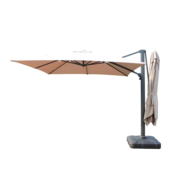 야외 가구 정원 더블 캐노피 우산 캔틸레버 대형 파라솔 3m 파티오 파라솔 해변 경제 우산