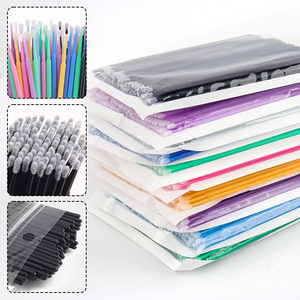 100pcs Disposable Cotton Swab <b>Micro</b> Brushes Plastic Eyelash Cleaning Applicator Tool - Product Image 6
