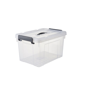 Contenedores de almacenamiento de plástico transparente sin BPA personalizables al por mayor manijas tapas apilables clásicas para organización del hogar/Oficina - Product Image 3