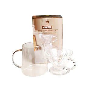 ชุดกาแฟตามเทศกาล: บอโรซิลิเกตในกล่องของขวัญสีแดง/สีทองโปรโมชั่นจำนวนมาก - Product Image 4