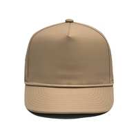 Casquette de baseball/golf vierge en polyester à 5 panneaux, perforée au laser, résistante à l'eau, avec logo brodé, idéale pour la pêche et les activités de plein air