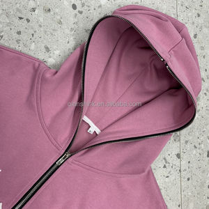 100% Cotton High Quality <b>Full</b> <b>Zip</b> <b>up</b> <b>Hoodie</b> Manufacturers French Terry 3D Puff Printing Heavyweight Oversized <b>Zip</b> <b>up</b> <b>Hoodie</b> - Product Image 5