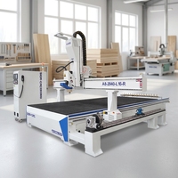 Routeur CNC à bois 4 axes ATC 1325 2030 avec axe rotatif, changeur d'outils linéaire, système Syntec, routeur CNC pour meubles en MDF