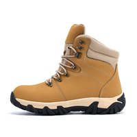 Dinggu Nubuck cuir bottes de sécurité confortables bout en acier Anti-crevaison résistance à l'usure travail chaussures de sécurité pour hommes