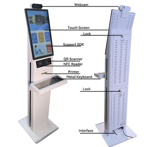 Fabbrica OEM ODM da interni Free Standing <span class=keywords><strong>19</strong></span> pollici <span class=keywords><strong>Touch</strong></span> schermo interattivo chiosco con tastiera in metallo