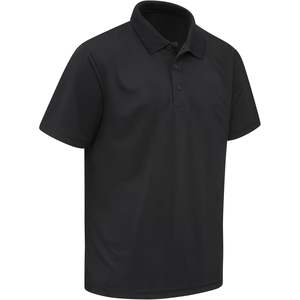 Núcleo sin bolsillo de punto de rendimiento personalizado para hombre para Polo con manga corta de color rojo - Product Image 1