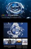 Montre connectée Top JS WATCH 55 ultra avec écran rond AMOLED, assistant vocal, moniteur de fréquence cardiaque, compatible avec les téléphones Android Xiaomi