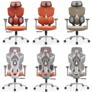 Orange High Back Executive Office <strong>Chair</strong> Ergonomic Leather <strong>Mesh</strong> 5D Armrest Adjustable Headrest Swivel Embroidery <strong>Gaming</strong> <strong>Chair</strong> - Product Image 6