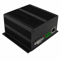 Boîtier de commande en aluminium noir mat 116*53*130mm avec trois ailettes de refroidissement et indice de protection IP54 pour alimentation électrique, amplificateur, équipement