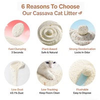 Litière pour chat à base de manioc écologique, zéro poussière, agglomération rapide, neutraliseur d'ammoniac, jetable aux toilettes, OEM ODM, vente en gros