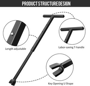 Clé de compteur d'eau réglable 17-29 pouces avec clé utilitaire 4 voies et clé de lavabo, ensemble d'outils de <span class=keywords><strong>plomberie</strong></span> multifonction 3 pièces <span class=keywords><strong>pour</strong></span> bricolage - Product Image 5