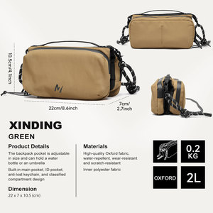 MOYYI Sacs à bandoulière légers pour <span class=keywords><strong>téléphone</strong></span> pour hommes Sac technique en corde d'extérieur Sac de sport pour bouteille de tou - Product Image 2