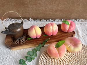 Fruits artificiels pêche réalistes en mousse rose moulée par injection pour la décoration des armoires de cuisine et la simulation de fruits et légumes - Product Image 6