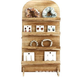 Estante de almacenamiento de madera de varias capas, soporte de exhibición duradero de 4 capas para joyería, accesorios para el cabello, escritorio, dormitorio, sala de estar - Product Image 5