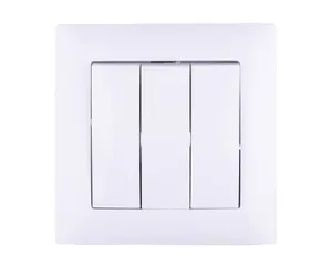 YAKI Brand CE Decorative Outlets And Switches European Standard Modular Switch Plates 3 Gang 3 Way 2 Way Wall Light Switch