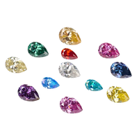 Moissanite de bijouterie, Moissanite taille poire colorée 5x7mm, Moissanite en vrac pour la bijouterie