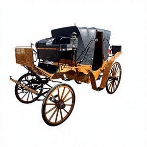 รถม้าลากแบบอังกฤษสำหรับนักท่องเที่ยว  ตกแต่งสีสันแบบราชวงศ์ยุโรป น้ำหนักเบา ทันสมัย งดงาม สำหรับงานแต่งงานและการท่องเที่ยว - Product Image 1