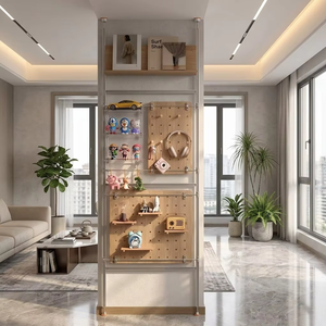 Rak <span class=keywords><strong>Display</strong></span> Modular Aluminium dari Lantai hingga Plafon, Rak Dinding Terpasang dengan Pegboard, Rak <span class=keywords><strong>Display</strong></span> Bisnis, Rak Fashion - Product Image 3