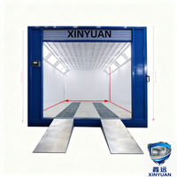 Cabine de peinture à pulvérisation automatique à chauffage électrique écologique - Cabine de peinture à haute efficacité avec système de filtration d'air 18KW 220V/380V
