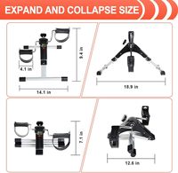 Mini vélo d'exercice pliable pour bras, jambes et pieds, idéal pour la rééducation, la maison ou le bureau, pour personnes âgées