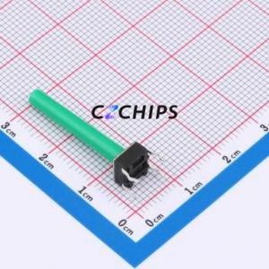 TSA06131-260B332CC Tactile Switch Through hole-4P,6.1x6.1mm Switch Single Pole Single Throw Round Button 1.8N 6.1mm - Product Image 2