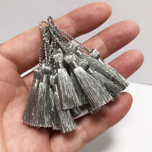 Tự làm Bookmark đồ trang sức thủ công vật liệu 3cm vàng bạc tua Polyester mượt tua dây vòng cho hàng may mặc nhà hàng dệt may - Product Image 6