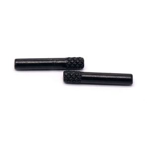 Goupille cylindrique à tête moletée en fer zingué noir, norme ISO, accessoires de machines de précision CNC personnalisés - Product Image 1