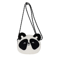 Sac à dos en peluche 2 en 1 Plus sac à bandoulière individuel sur la poche avant, sac à dos en peluche pour enfants Panda mignon