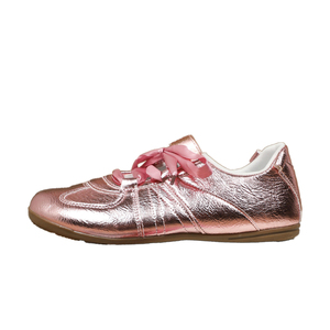 Bairuilun – Baskets plates de luxe pour <span class=keywords><strong>femme</strong></span> avec rubans dorés, chaussures décontractées roses en satin pour la marche - Product Image 5