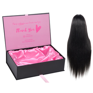 Custom Luxury Hair Bundle Packaging Bags Wig Box Hair Packaging and Hd Lace Frontal Wig Set wholesale