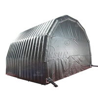 Tente de scène personnalisée WINSUN, tente de scène pour événements en plein air, tente de scène gonflable noire en forme de dôme