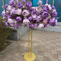 IFG bunga Peony buatan, hiasan tengah meja pernikahan warna ungu 3D