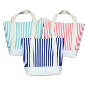 <b>Canvas</b> <b>Tote</b> Bag Customized Luxury Designer Striped Women's All Seasons - Product Image 2