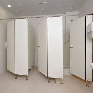 Puertas de Baño HPL, Paneles Compactos para Cubículos de Baño, Divisiones de Baño de Madera para Oficina - Product Image 2
