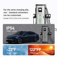 EONDRIVE Chargeur DC pour véhicules électriques 120 kW, Nouveau, Trois pistolets, Multi-protocoles CCS GBT OCPP 1.6, Écran LCD 7 pouces, IP54, Stations de recharge au sol