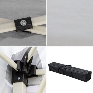 Carpa Plegable Impermeable Portátil de 2.4 x 2.4 m, Toldo para Muebles de Exterior, Gazebo para Playa y Camping, Pérgola con Marco de Aluminio y Textil - Product Image 6