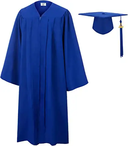 Unisex Adulto Matte Graduação Vestido Cap Tassel Set 2023 para o ensino médio e bacharel 10 cores