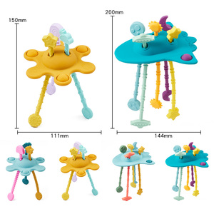 Wolife kökenli tasarım güvenli çiçek şekli ücretsiz-bpa <span class=keywords><strong>Mini</strong></span> duyusal çekme dize oyuncak silikon bebek diş çıkartma oyuncakları - Product Image 6