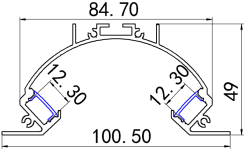 Les profils en <span class=keywords><strong>aluminium</strong></span> SDW132 ont expulsé le type 6063 avec l'éclat bilatéral - Product Image 6